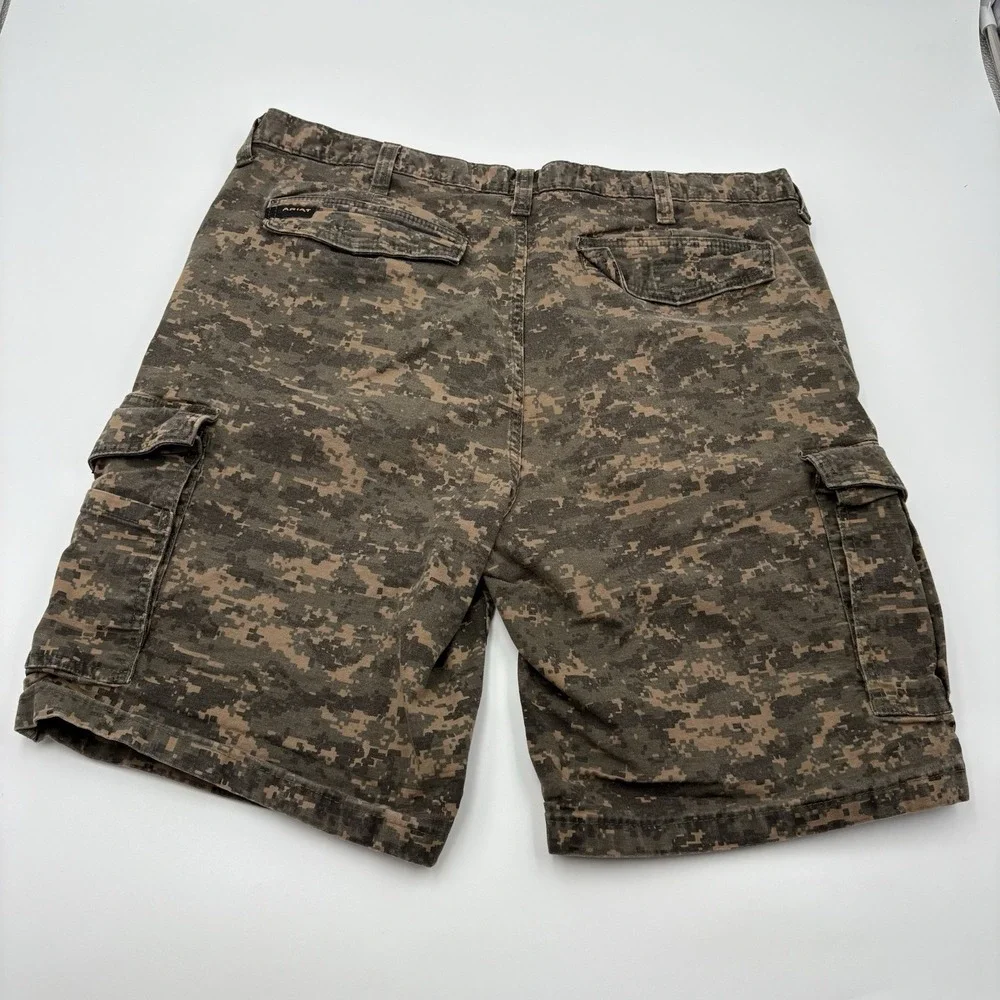 Ariat M4 Rebar Cargo Shorts Men 40 Olive Camo Digital Cotton Utility Work Pants